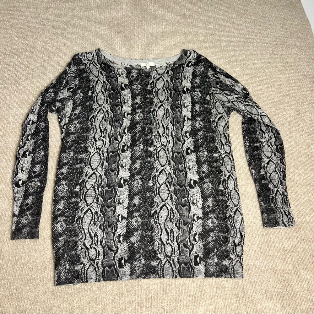 Joie Python Print Wool Cashmere Blend Long Sleeve… - image 3